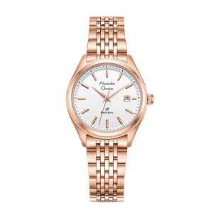 Alexandre Christie AC 1040 Rosegold White Lady Steel LDBRGSL